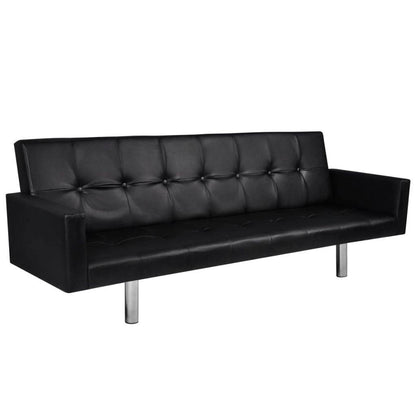 vidaXL Sofa Bed Sleeper Sectional Sofa Bed with Armrest Artificial Leather - Loft&Timber