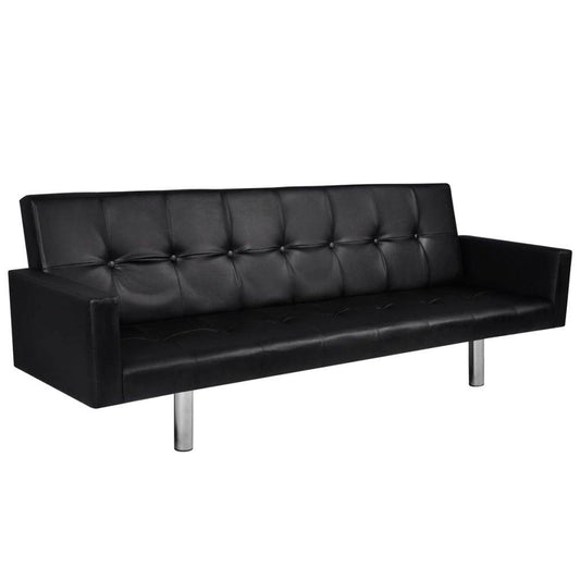 vidaXL Sofa Bed Sleeper Sectional Sofa Bed with Armrest Artificial Leather - Loft&Timber