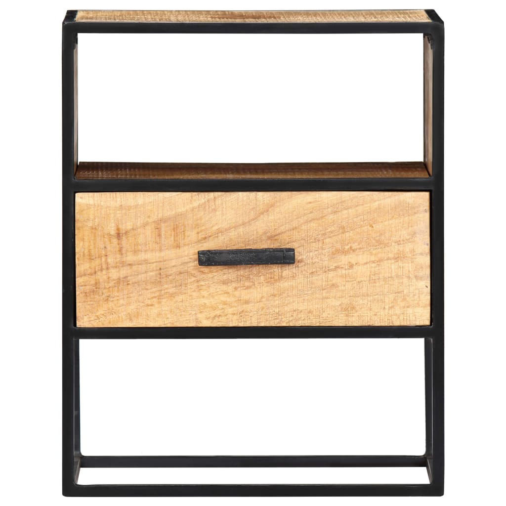 vidaXL Nightstand 15.7"x11.8"x19.6" Solid Mango Wood - Loft&Timber
