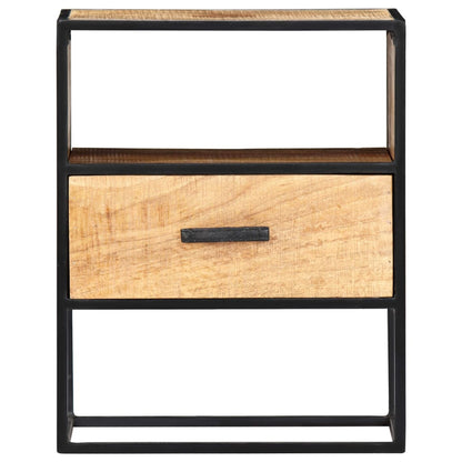 vidaXL Nightstand 15.7"x11.8"x19.6" Solid Mango Wood - Loft&Timber