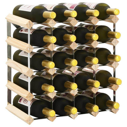 vidaXL Countertop Wine Rack Bottle Holder Wine Storage Organizer Solid Wood - Loft&Timber