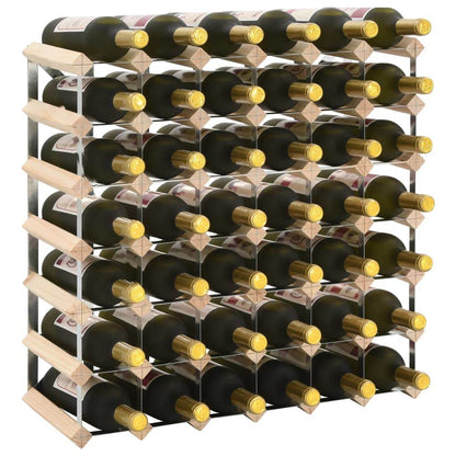 vidaXL Countertop Wine Rack Bottle Holder Wine Storage Organizer Solid Wood - Loft&Timber
