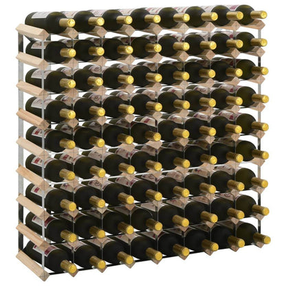 vidaXL Countertop Wine Rack Bottle Holder Wine Storage Organizer Solid Wood - Loft&Timber
