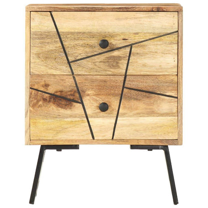 vidaXL Nightstand Storage Bedside Table for Home Bedroom Solid Wood Mango - Loft&Timber