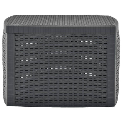vidaXL Outdoor Side Table Garden Patio End Coffee Table with Storage Plastic - Loft&Timber