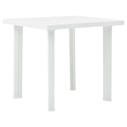 vidaXL Bistro Table Garden Deck Outdoor Side Table with Umbrella Hole Plastic - Loft&Timber