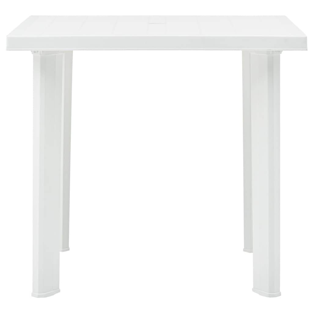 vidaXL Bistro Table Garden Deck Outdoor Side Table with Umbrella Hole Plastic - Loft&Timber