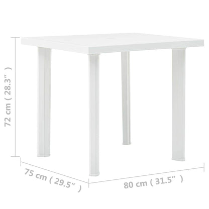 vidaXL Bistro Table Garden Deck Outdoor Side Table with Umbrella Hole Plastic - Loft&Timber