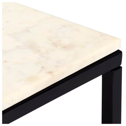 vidaXL Coffee Table End Table Side Sofa Table Real Stone with Marble Texture - Loft&Timber