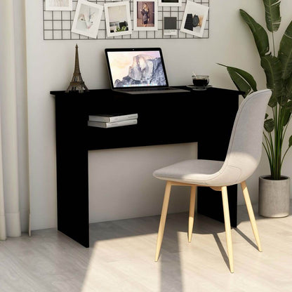vidaXL Desk Computer Desk Standing Office Desk with Shelf Engineered Wood - Loft&Timber
