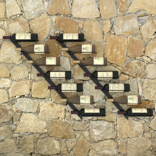 vidaXL Wall Wine Rack Bottle Holder Pantry Wall Mounted Wine Storage Organizer - Loft&Timber