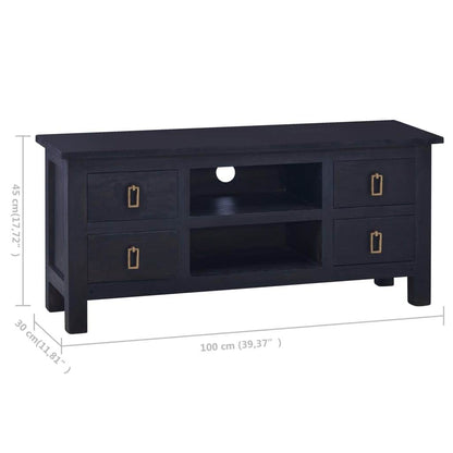 vidaXL TV Stand TV Unit Sideboard TV Console Media Unit Solid Mahogany Wood - Loft&Timber