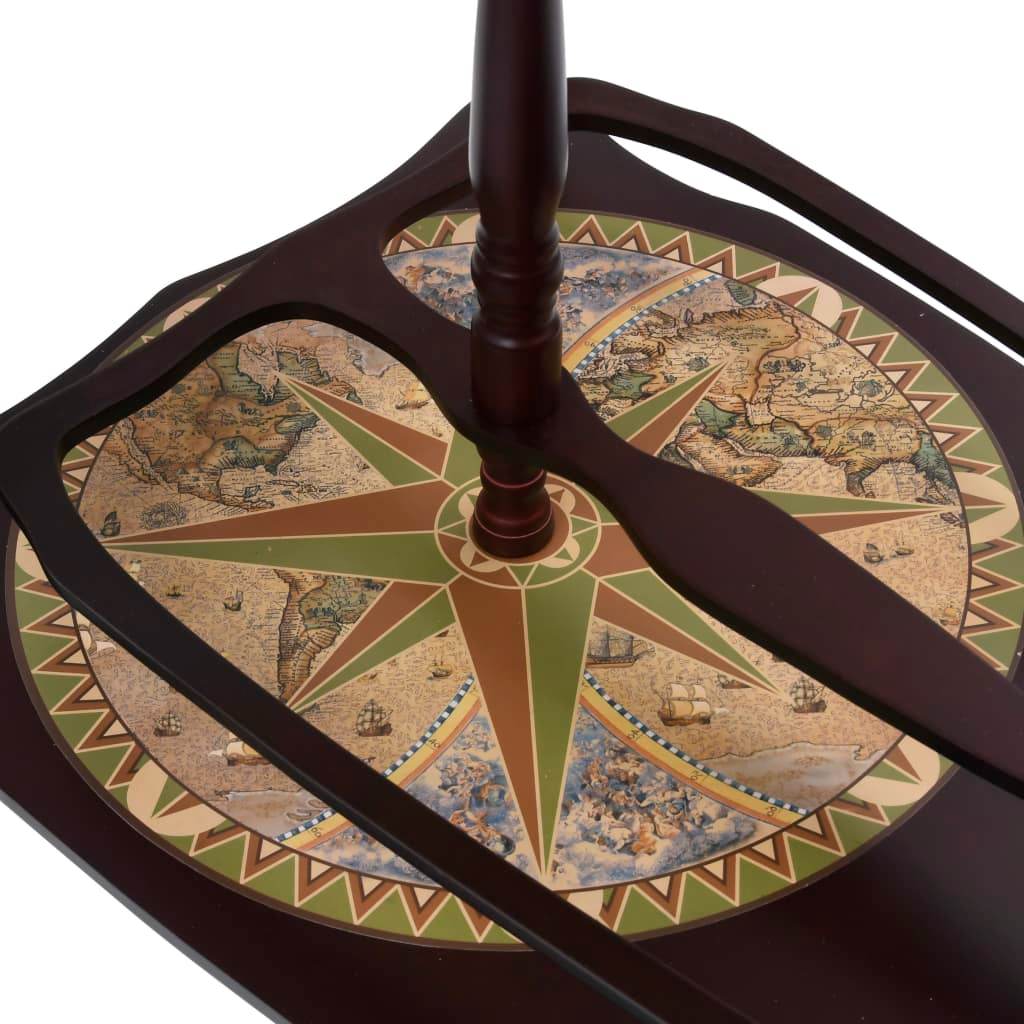 vidaXL Globe Bar Cart Globe Wine Bar Liquor Bar Cabinet Solid Eucalyptus Wood - Loft&Timber