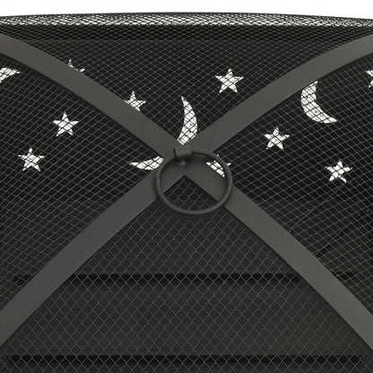 vidaXL Fire Pit with Poker 24.4" XXL Steel - Loft&Timber