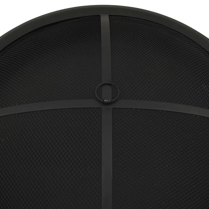 vidaXL Fire Pit with Poker 29.5" XXL Steel - Loft&Timber