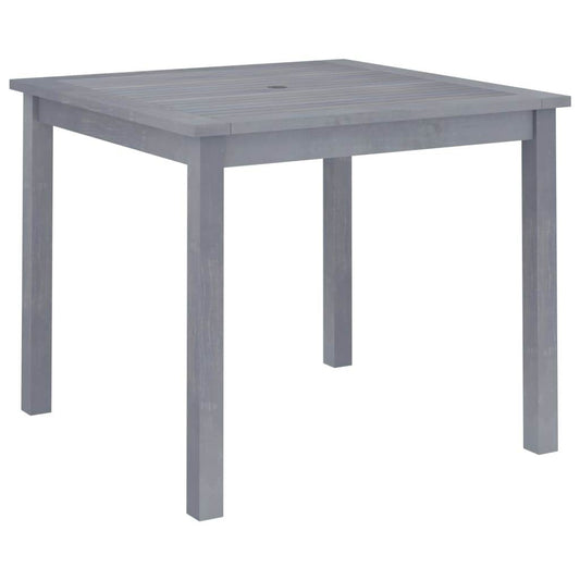 vidaXL Outdoor Dining Table Patio Table with Umbrella Hole Solid Acacia Wood - Loft&Timber