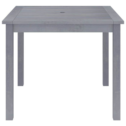 vidaXL Outdoor Dining Table Patio Table with Umbrella Hole Solid Acacia Wood - Loft&Timber