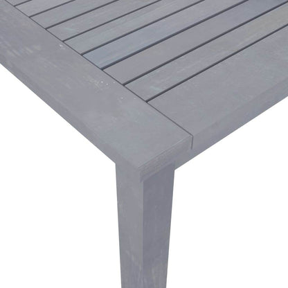 vidaXL Outdoor Dining Table Patio Table with Umbrella Hole Solid Acacia Wood - Loft&Timber
