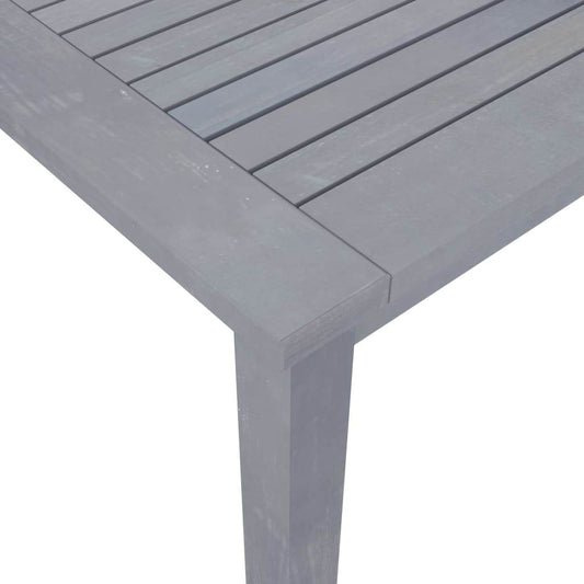 vidaXL Outdoor Dining Table Patio Table with Umbrella Hole Solid Acacia Wood - Loft&Timber