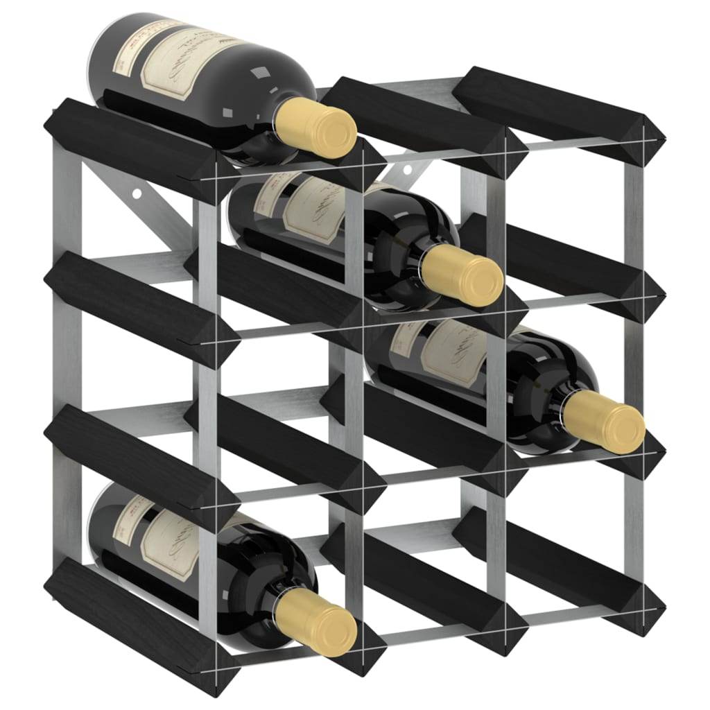 vidaXL Countertop Wine Rack Bottle Holder Wine Storage Organizer Solid Wood - Loft&Timber