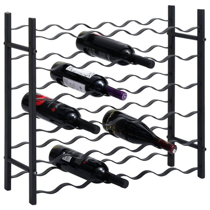 vidaXL Wine Rack Bottle Holder Wine Storage Organizer for Pantry Kitchen Metal - Loft&Timber