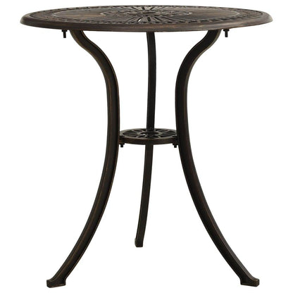 vidaXL Outdoor Dining Table Garden Patio Table with Glass Top Cast Aluminum - Loft&Timber