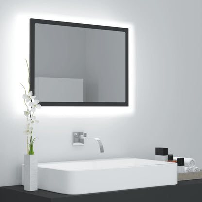 vidaXL Bathroom Mirror LED Wall Mounted Vanity Mirror for Powder Room Acrylic-0