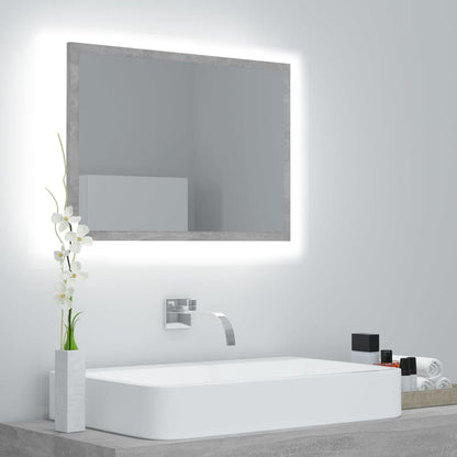 vidaXL Bathroom Mirror LED Wall Mounted Vanity Mirror for Powder Room Acrylic-6