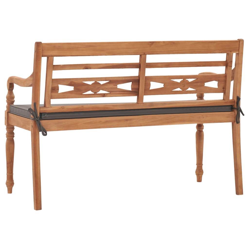 vidaXL Batavia Bench Wooden Garden Bench Patio Loveseat for Outdoor Porch Teak - Loft&Timber