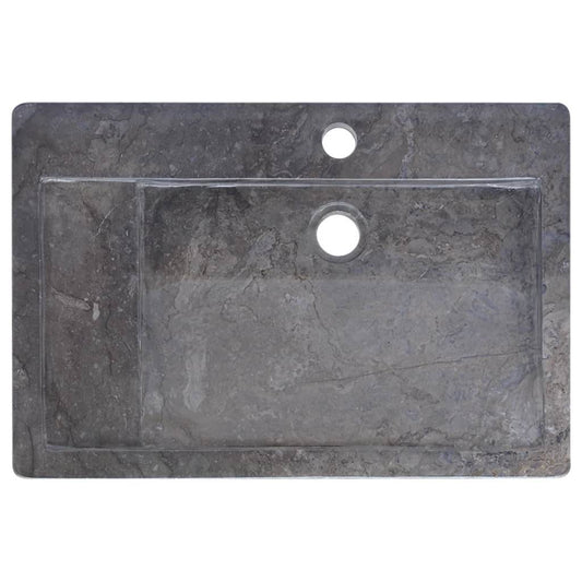 vidaXL Wash Basin Vanity Sink Small Countertop Wash Basin Bathroom Sink Marble - Loft&Timber