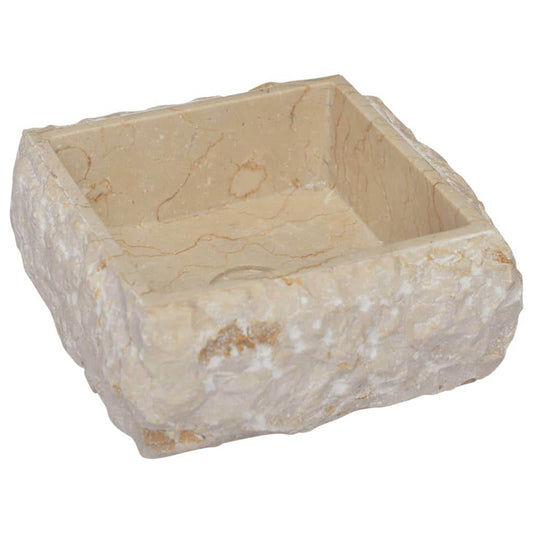 vidaXL Sink Above Counter Vanity Sink Natural Stone Basin for Bathroom Marble - Loft&Timber