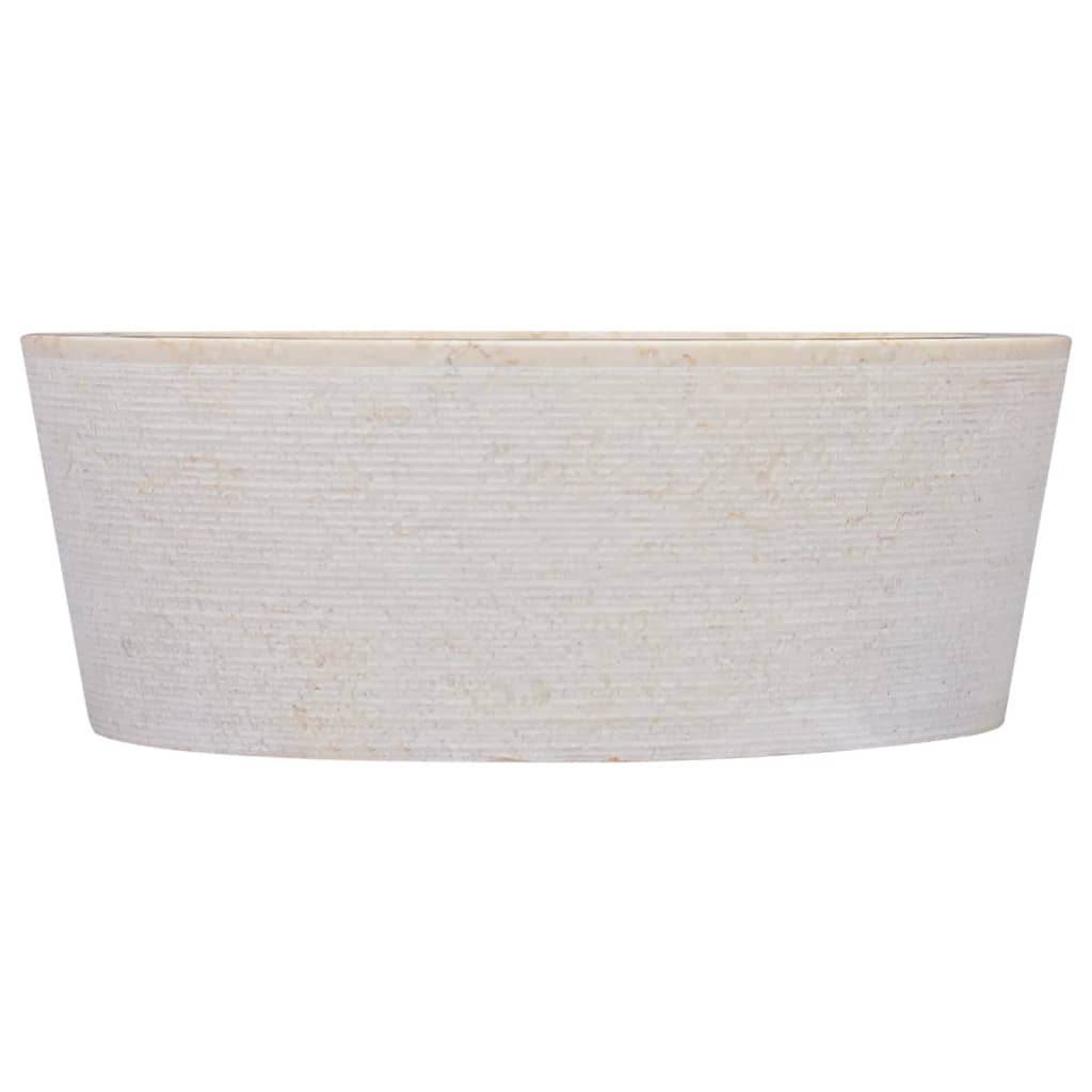 vidaXL Sink Above Counter Vanity Sink Natural Stone Basin for Bathroom Marble - Loft&Timber