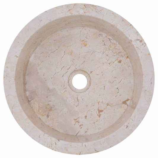 vidaXL Sink Above Counter Vanity Sink Natural Stone Basin for Bathroom Marble - Loft&Timber
