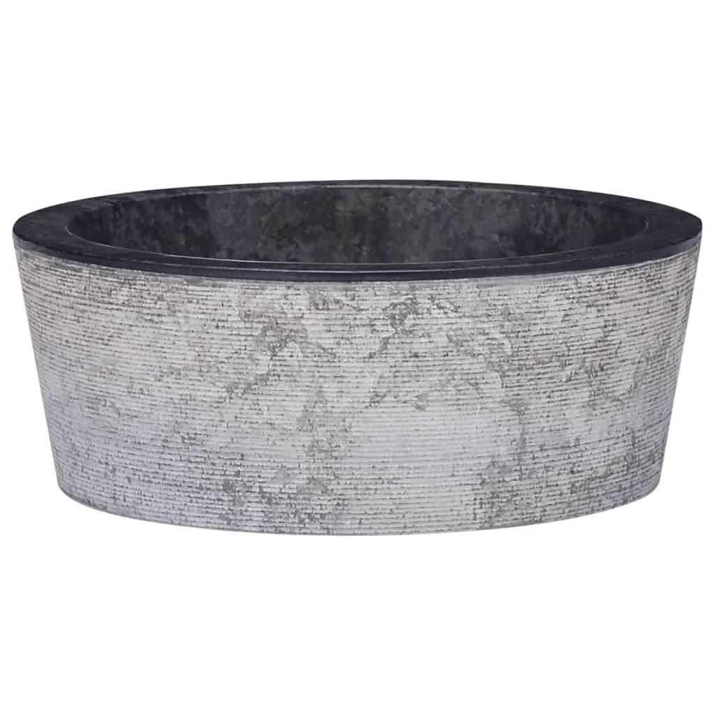 vidaXL Sink Above Counter Vanity Sink Natural Stone Basin for Bathroom Marble - Loft&Timber
