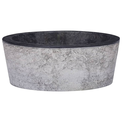 vidaXL Sink Above Counter Vanity Sink Natural Stone Basin for Bathroom Marble - Loft&Timber