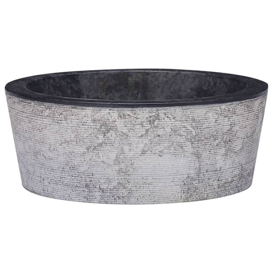 vidaXL Sink Above Counter Vanity Sink Natural Stone Basin for Bathroom Marble - Loft&Timber