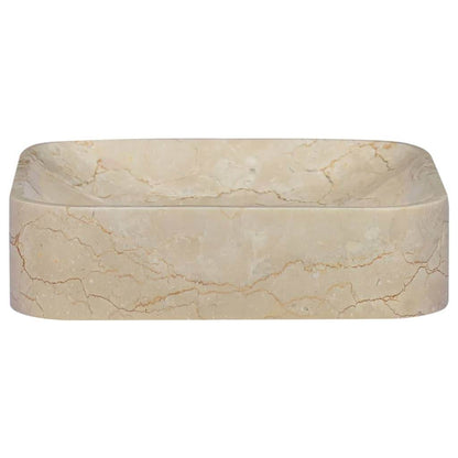 vidaXL Sink Above Counter Vanity Wash Basin Vessel Sink for Bathroom Marble - Loft&Timber