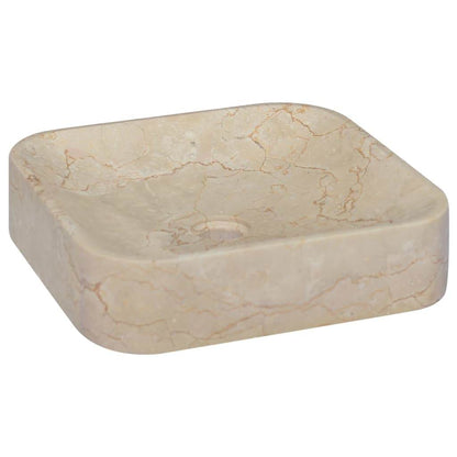 vidaXL Sink Above Counter Vanity Wash Basin Vessel Sink for Bathroom Marble - Loft&Timber