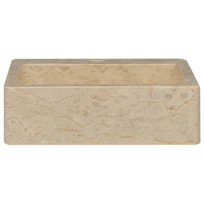 vidaXL Sink Above Counter Vanity Wash Basin Vessel Sink for Bathroom Marble - Loft&Timber