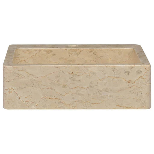 vidaXL Sink Above Counter Vanity Wash Basin Vessel Sink for Bathroom Marble - Loft&Timber