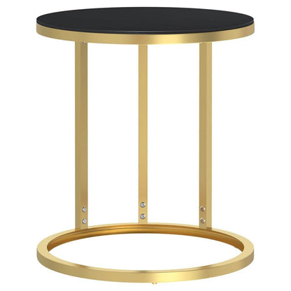 vidaXL Side Table Accent Round Coffee Table Furniture Marble Tempered Glass - Loft&Timber