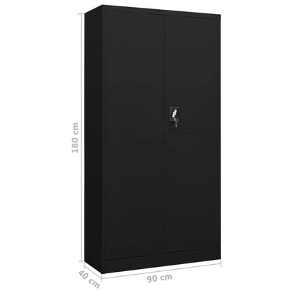 vidaXL Storage Cabinet with a Lock Storage Locker Storage Organizer Steel - Loft&Timber