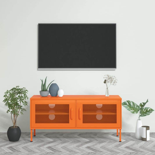 vidaXL TV Stand TV Unit Sideboard Home TV Console Media Unit Cupboard Steel - Loft&Timber