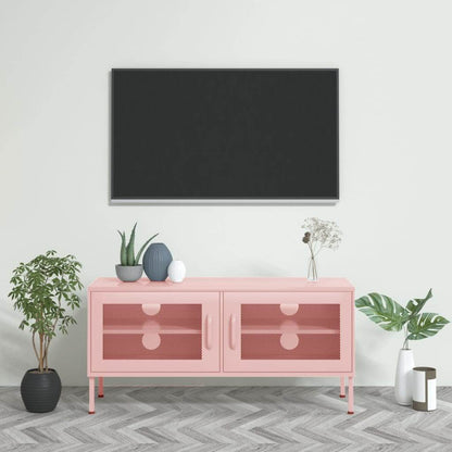 vidaXL TV Stand TV Unit Sideboard Home TV Console Media Unit Cupboard Steel - Loft&Timber