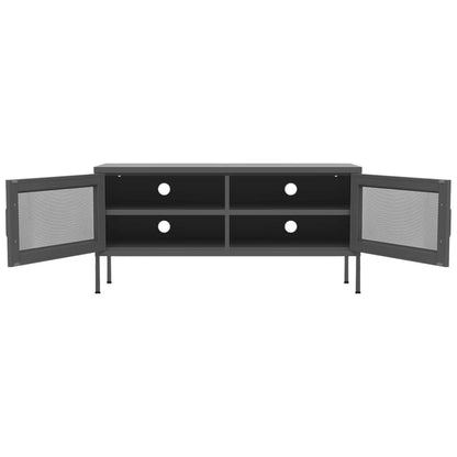 vidaXL TV Stand TV Unit Sideboard Home TV Console Media Unit Cupboard Steel - Loft&Timber