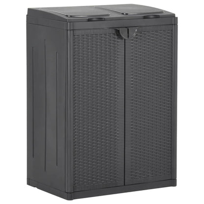 vidaXL Trash Can Free Standing Recycling Garbage Can Waste Bin Container PP - Loft&Timber