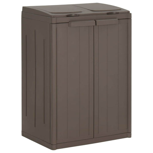 vidaXL Trash Can Free Standing Recycling Garbage Can Waste Bin Container PP - Loft&Timber