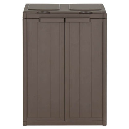 vidaXL Trash Can Free Standing Recycling Garbage Can Waste Bin Container PP - Loft&Timber