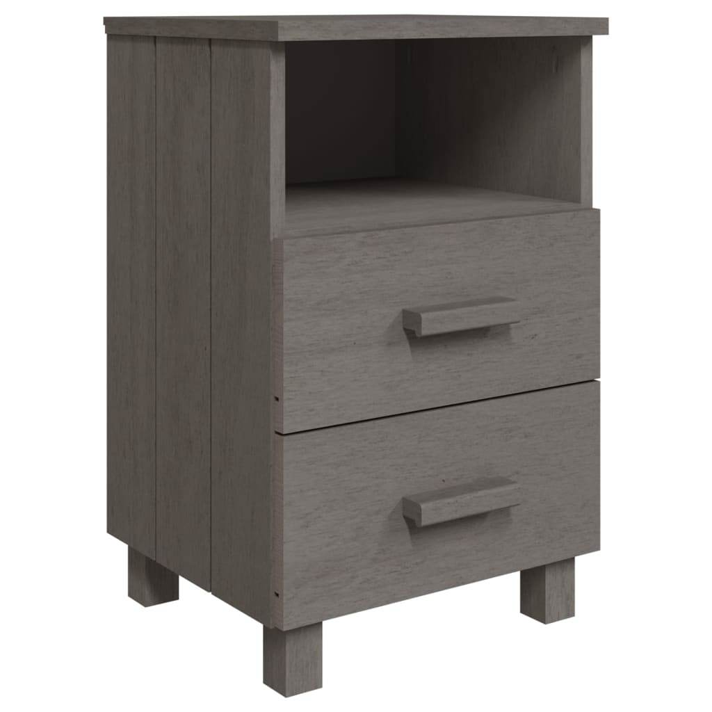 vidaXL Nightstand Storage Bedside Cabinet Nightstand with 2 Drawers Pine Wood - Loft&Timber