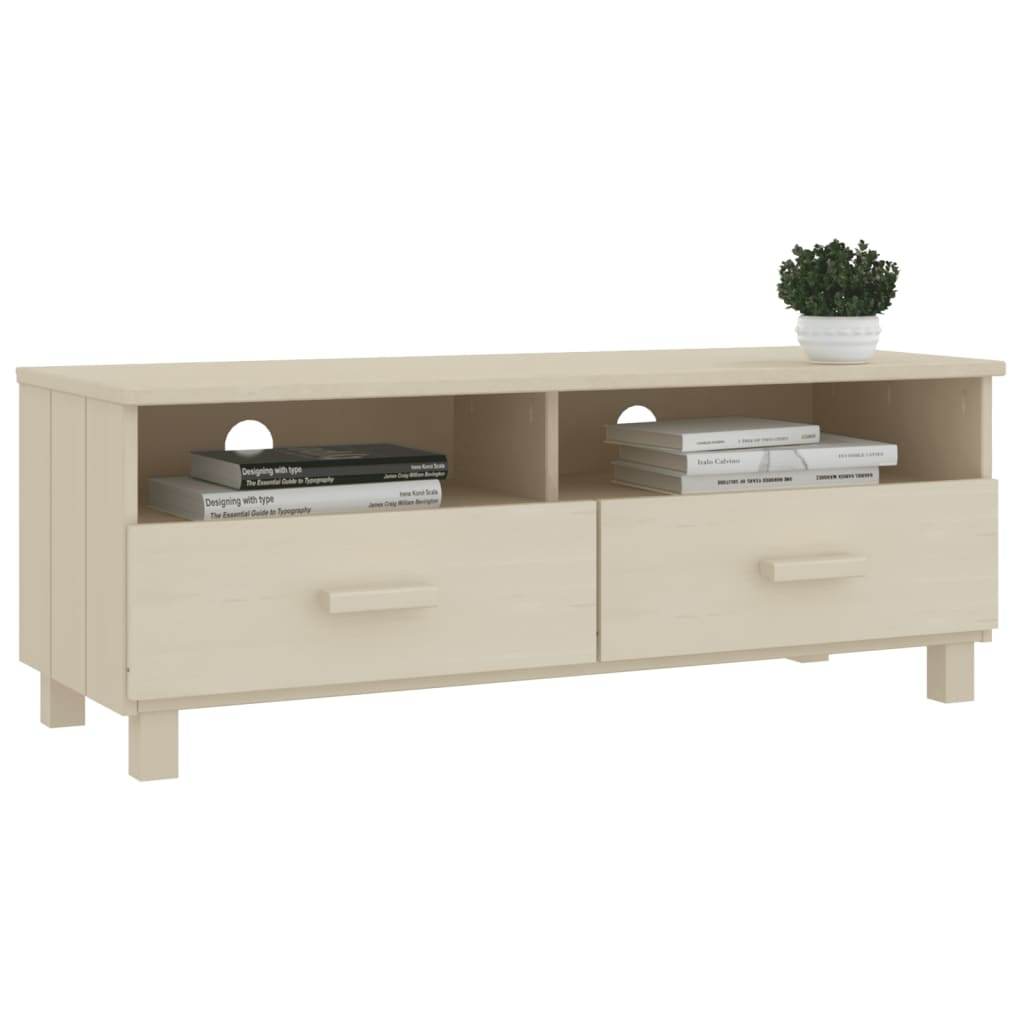 vidaXL TV Stand TV Console Sideboard TV Unit Cupboard HAMAR Solid Wood Pine - Loft&Timber